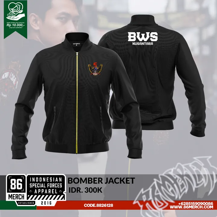 BOMBER JACKET BWS 5th ANNIV (close po min order 12 pcs, bisa chat admin)