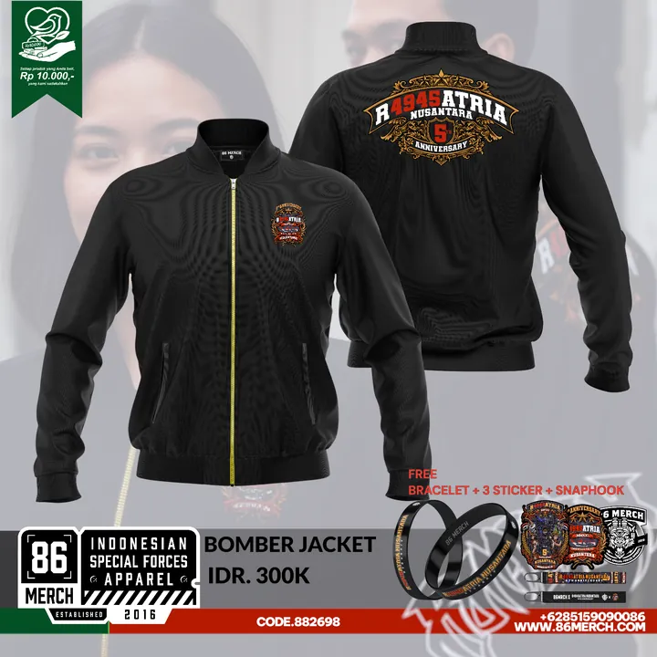 BOMBER JACKET R4945ATRIA 5th ANNIV (close po min order 12 pcs, bisa chat admin)