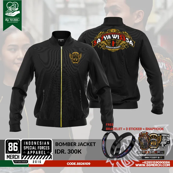 BOMBER SATYA WISESA 1ST ANNIVERSARY (close po min order 12 pcs, bisa chat admin)