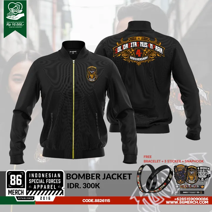 BOMBER SOLIDARITAS 4TH ANNIVERSARY (close po min order 12 pcs, bisa chat admin)