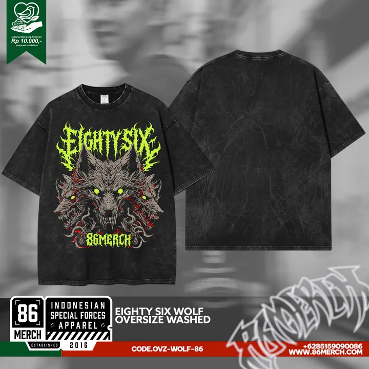 EIGHTY SIX WOLF OVERSIZE WASHED