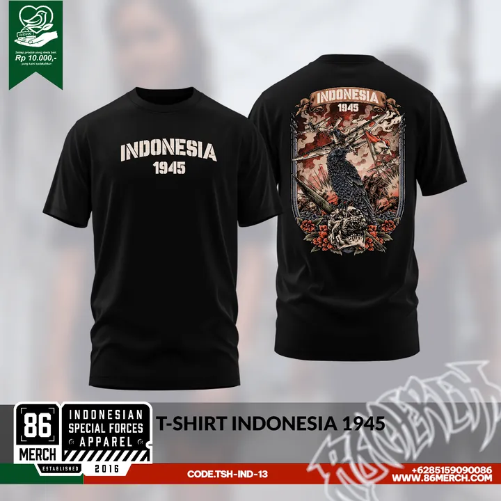 INDONESIA 1945 TSHIRT 86MERCH STORE