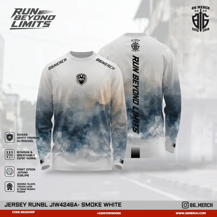 JERSEY RUNBL JIWARAGA- SMOKE WHITE