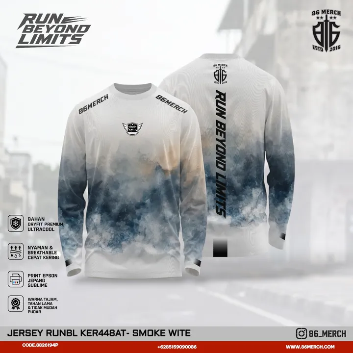 JERSEY RUNBL KERABAT- SMOKE WHITE