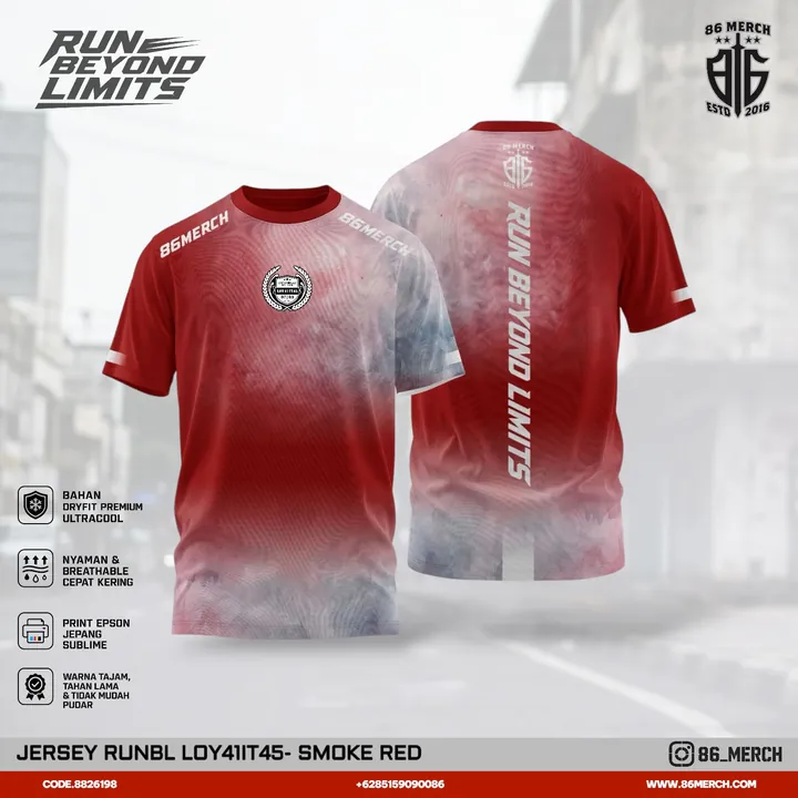 JERSEY RUNBL LOYALITAS- SMOKE RED