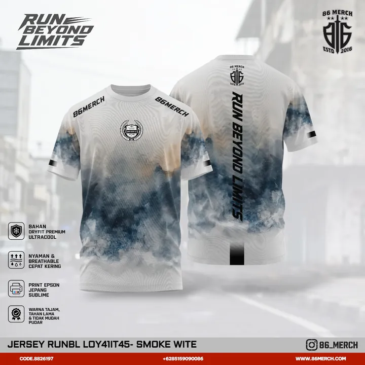 JERSEY RUNBL LOYALITAS- SMOKE WHITE