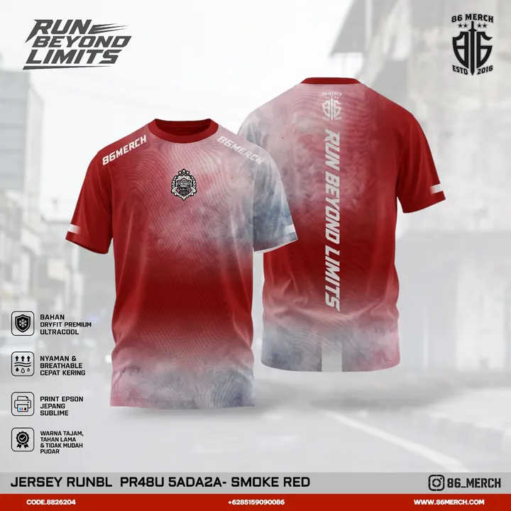 JERSEY RUNBL PRABU SADARA- SMOKE RED