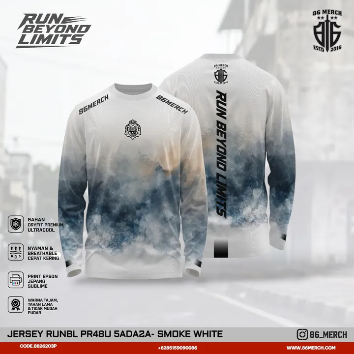 JERSEY RUNBL PRABU SADARA- SMOKE WHITE