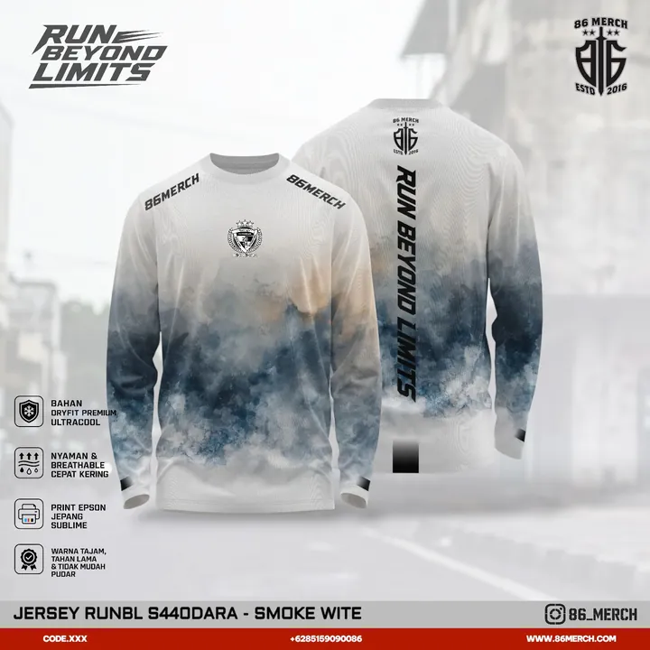 JERSEY RUNBL S44ODARA - SMOKE WHITE
