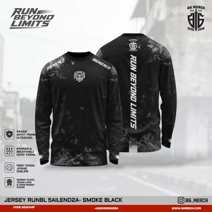 JERSEY RUNBL SAILENDRA- SMOKE BLACK