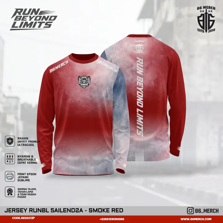 JERSEY RUNBL SAILENDRA- SMOKE RED