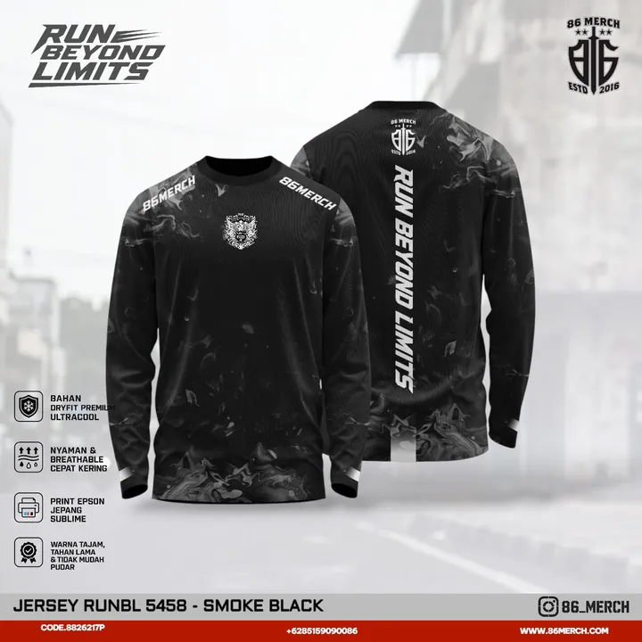 JERSEY RUNBL SATRIA SABDATAMA- SMOKE BLACK