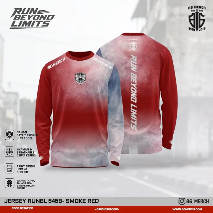 JERSEY RUNBL SATRIA SABDATAMA- SMOKE RED
