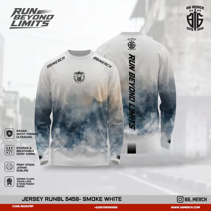 JERSEY RUNBL SATRIA SABDATAMA SMOKE WHITE