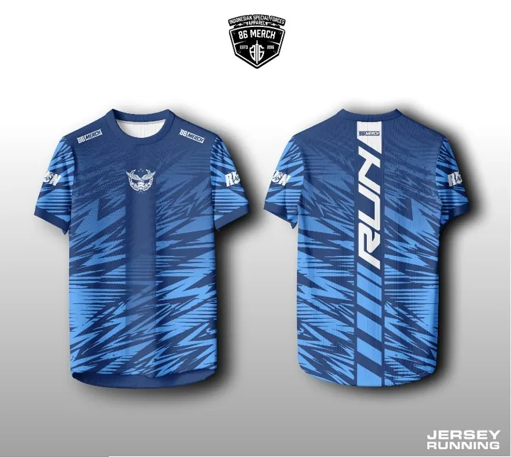 JERSEY RUNING NAGENDRA GAJASORA BIRU