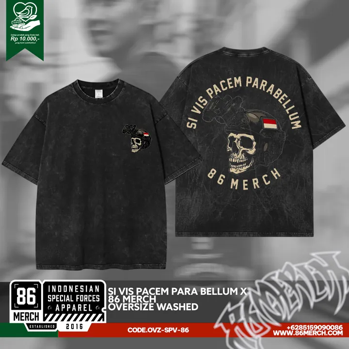 OVERSIZED WASHED SI VIS PACEM PARA BELLUM V1