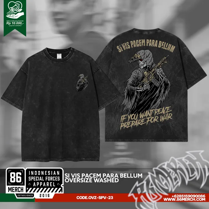 OVERSIZED WASHED SI VIS PACEM PARA BELLUM V2