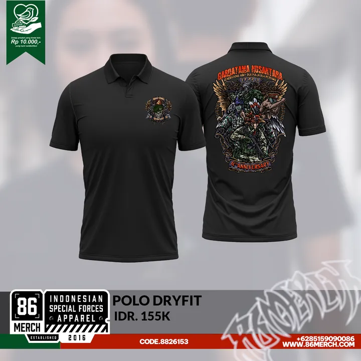 POLO DRYFIT GARDATAMA NUSANTARA 4th ANNIVERSARY (close po min order 12 pcs, bisa chat admin)