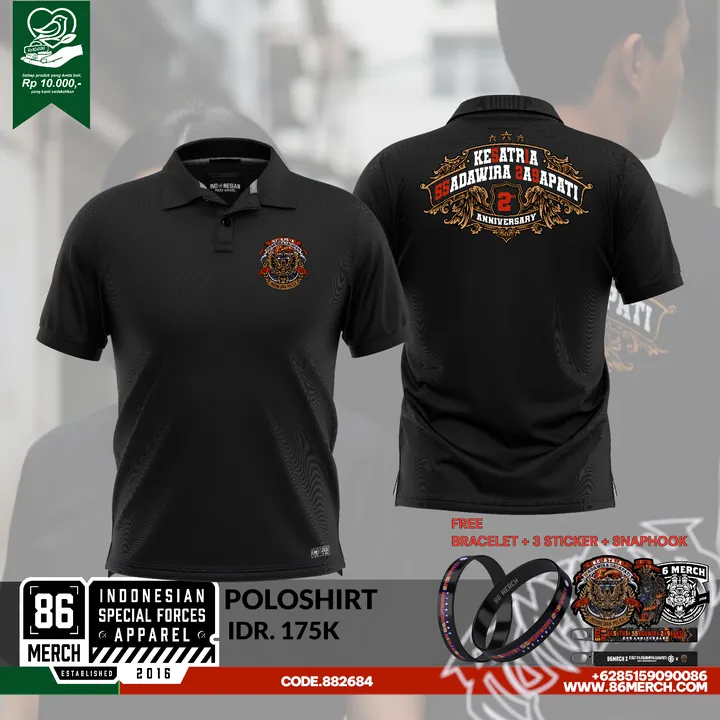 POLOSHIRT SATYA WISESA 1ST ANNIVERSARY (close po min order 12 pcs, bisa chat admin)