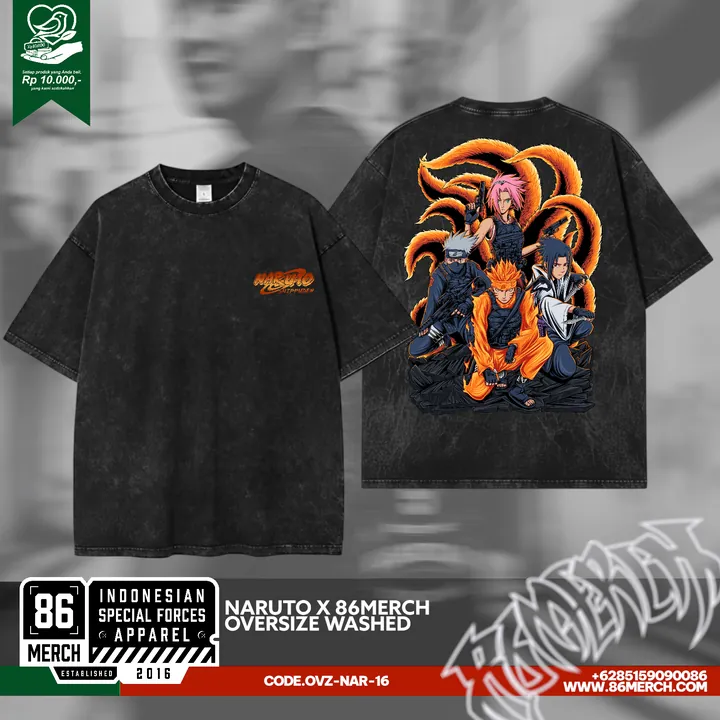 TSHIRT OVER SIZE NARUTO X 86MERCH